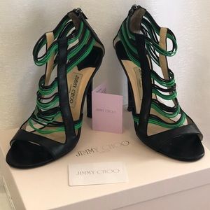 Jimmy Choo leather strap heels
